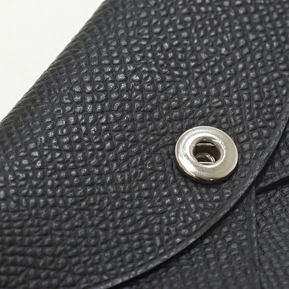 HERMES Black Leather Card Holder - Picture 4 of 6